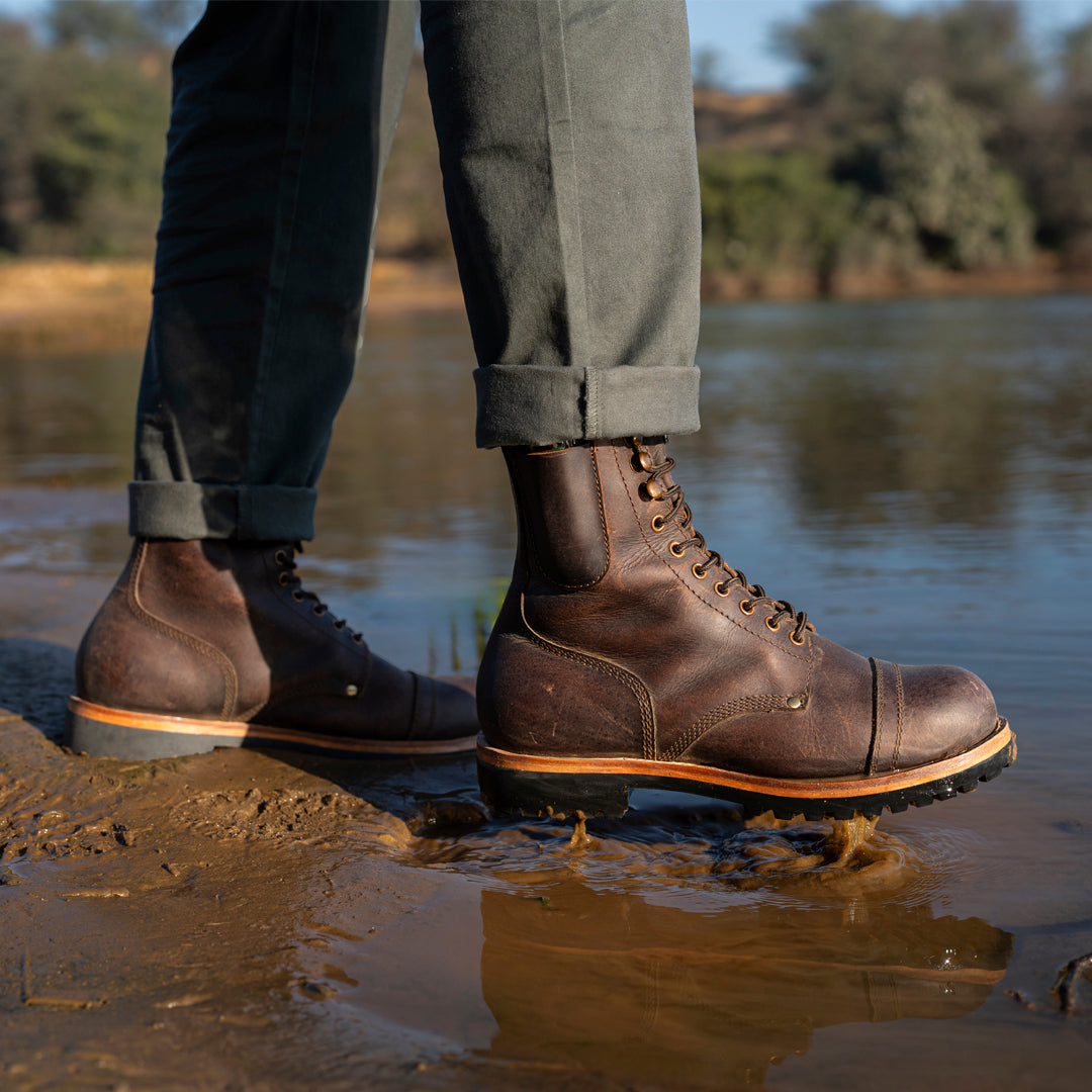 Gurkha Combat Boots 8" (Vintage Brown) Goodyear Welted