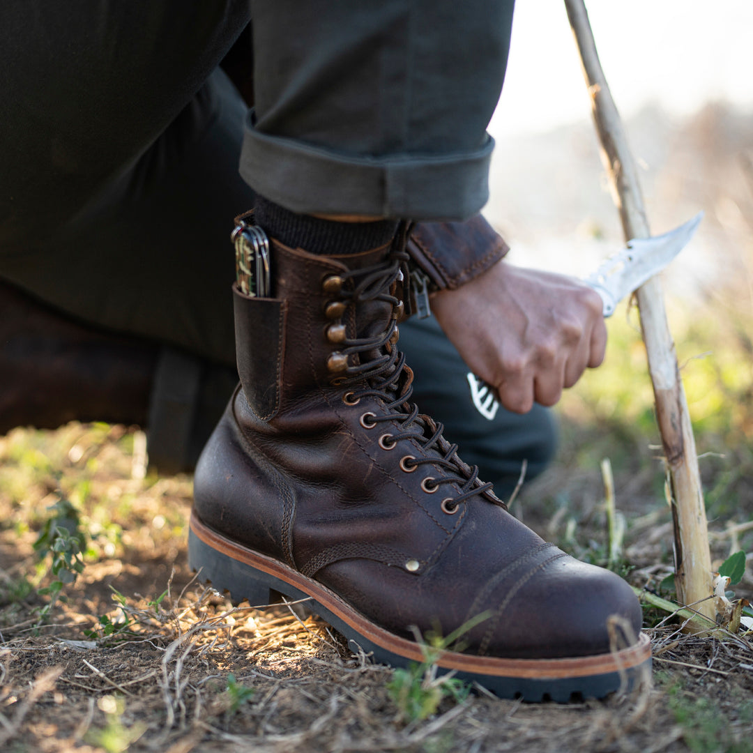 Gurkha Combat Boots 8" (Vintage Brown) Goodyear Welted