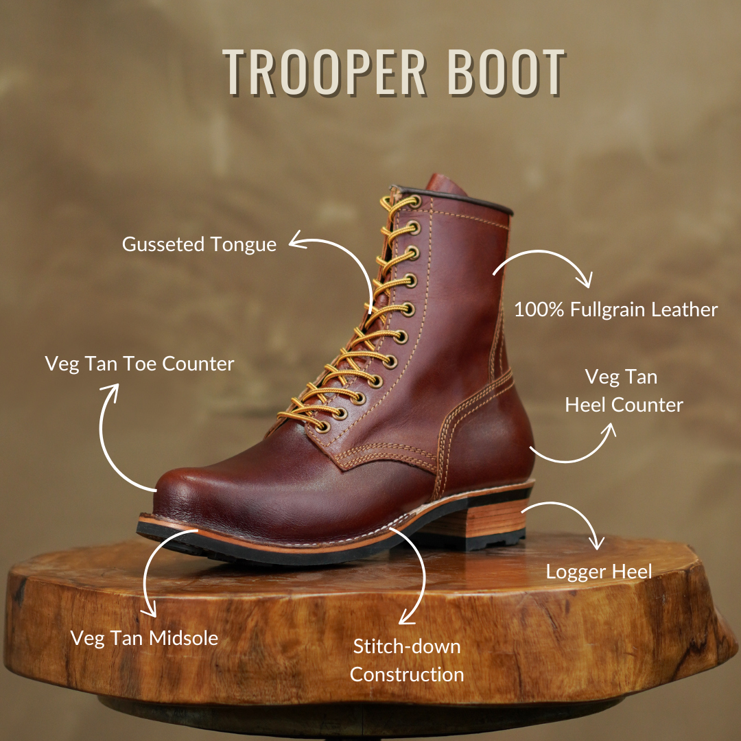 Trooper Boots 8" (Saddle Tan)