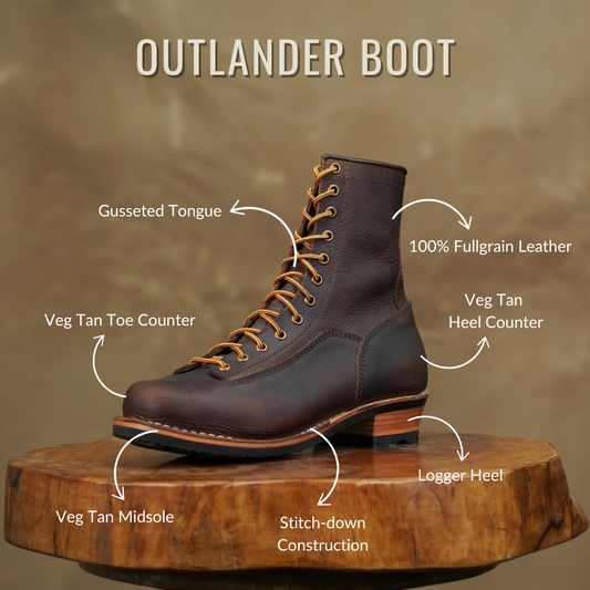 Outlander Boots 8" (Vintage Brown)