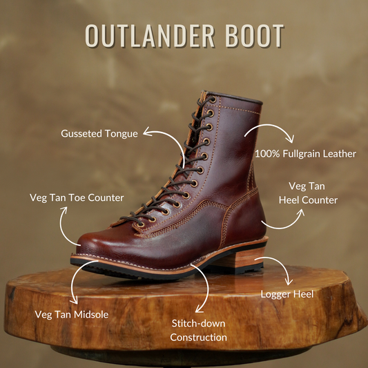 Outlander Boots 8" (Saddle Tan)