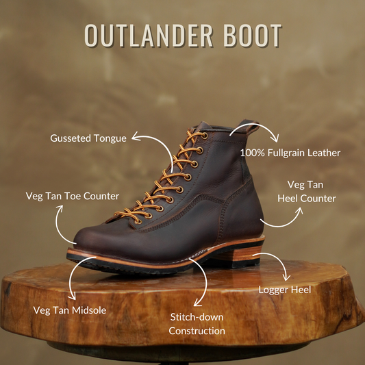 Outlander Boots 6" (Vintage Brown)