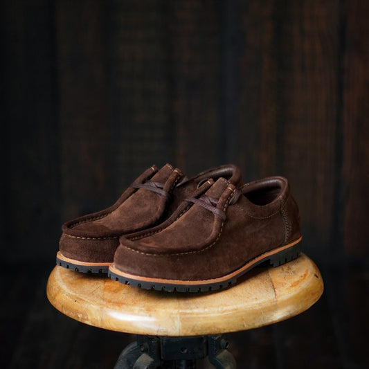 Strider Moc Shoe Suede (Espresso Brown) Goodyear Welted