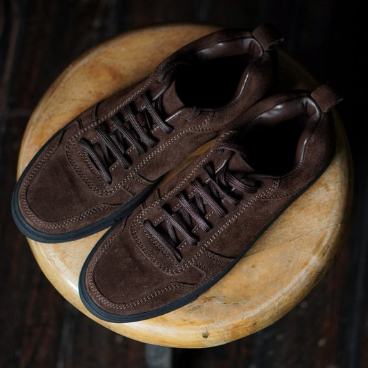 Brooklyn Low Top Sneakers Suede (Espresso Brown)