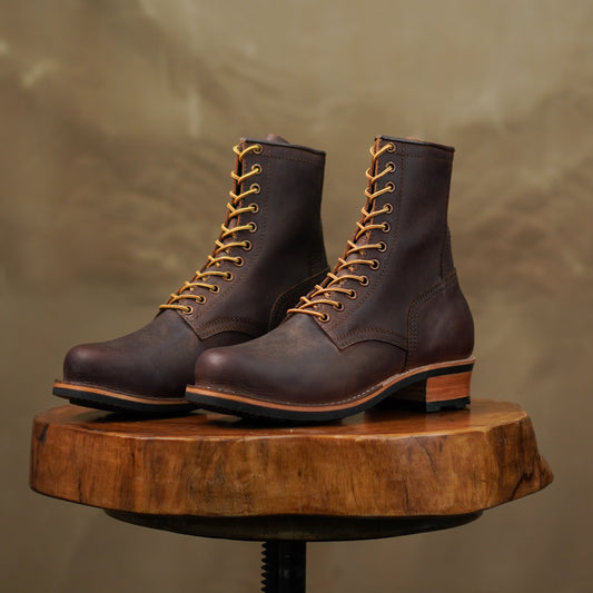 Trooper Boots 8" (Vintage Brown) Stitchdown