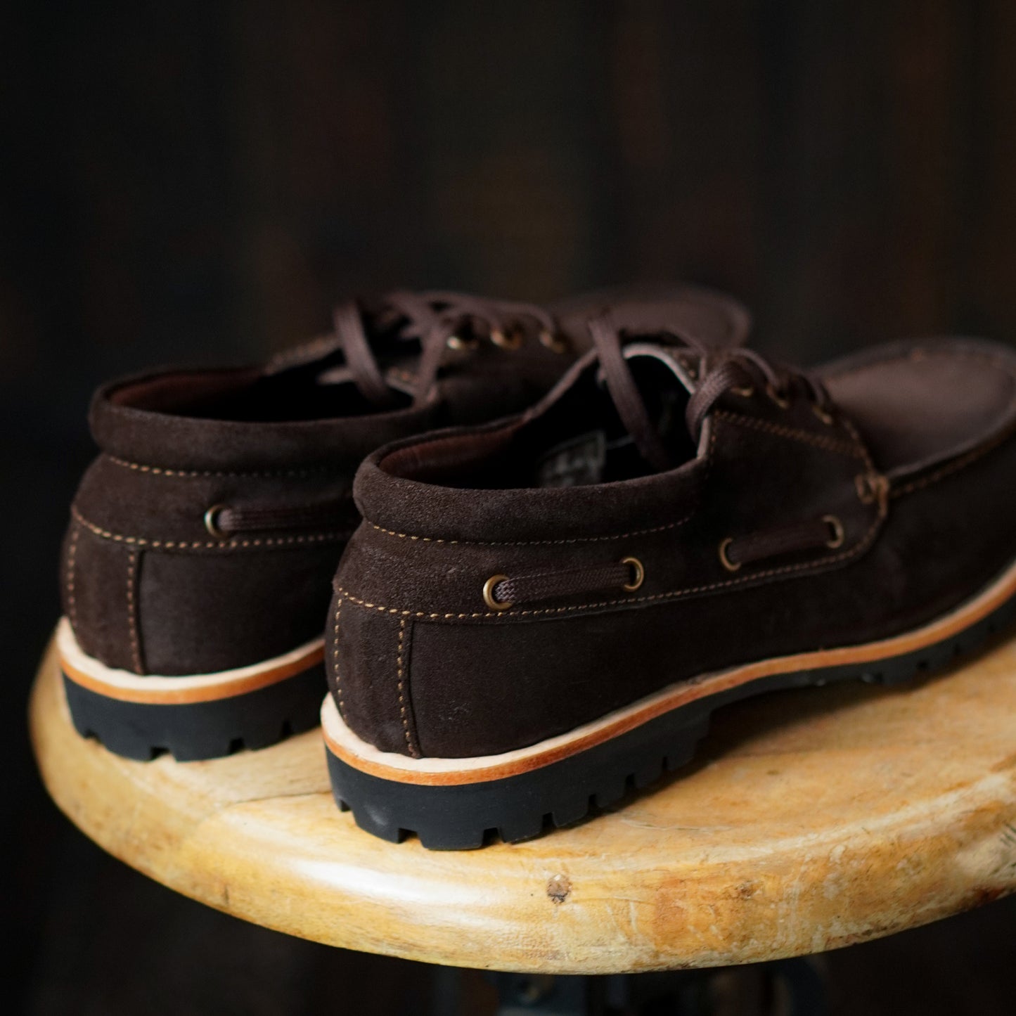 Voyager Boat Shoes Suede (Espresso Brown) Goodyear Welted