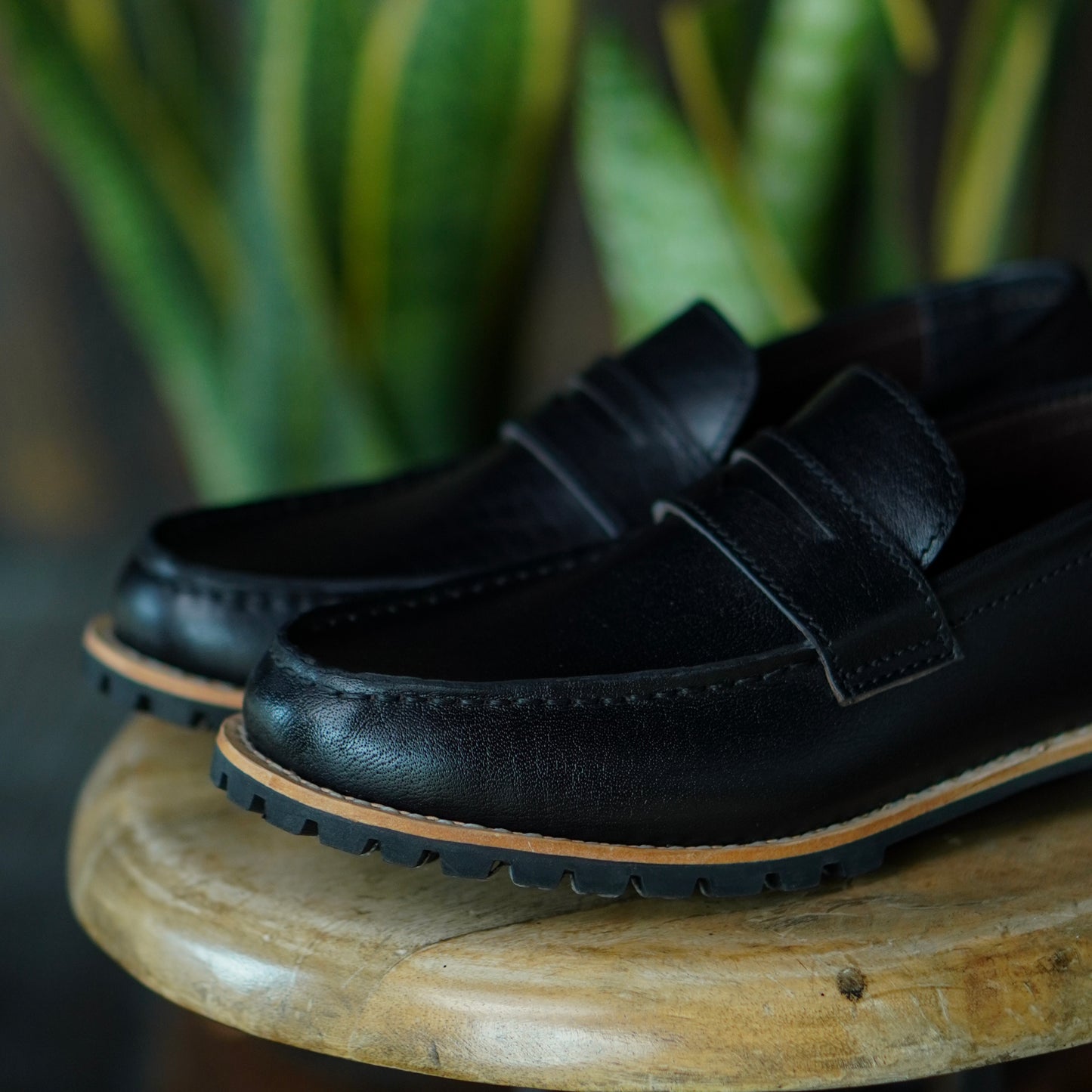 Oslo Penny Loafers (Raven Black) Goodyear Welted