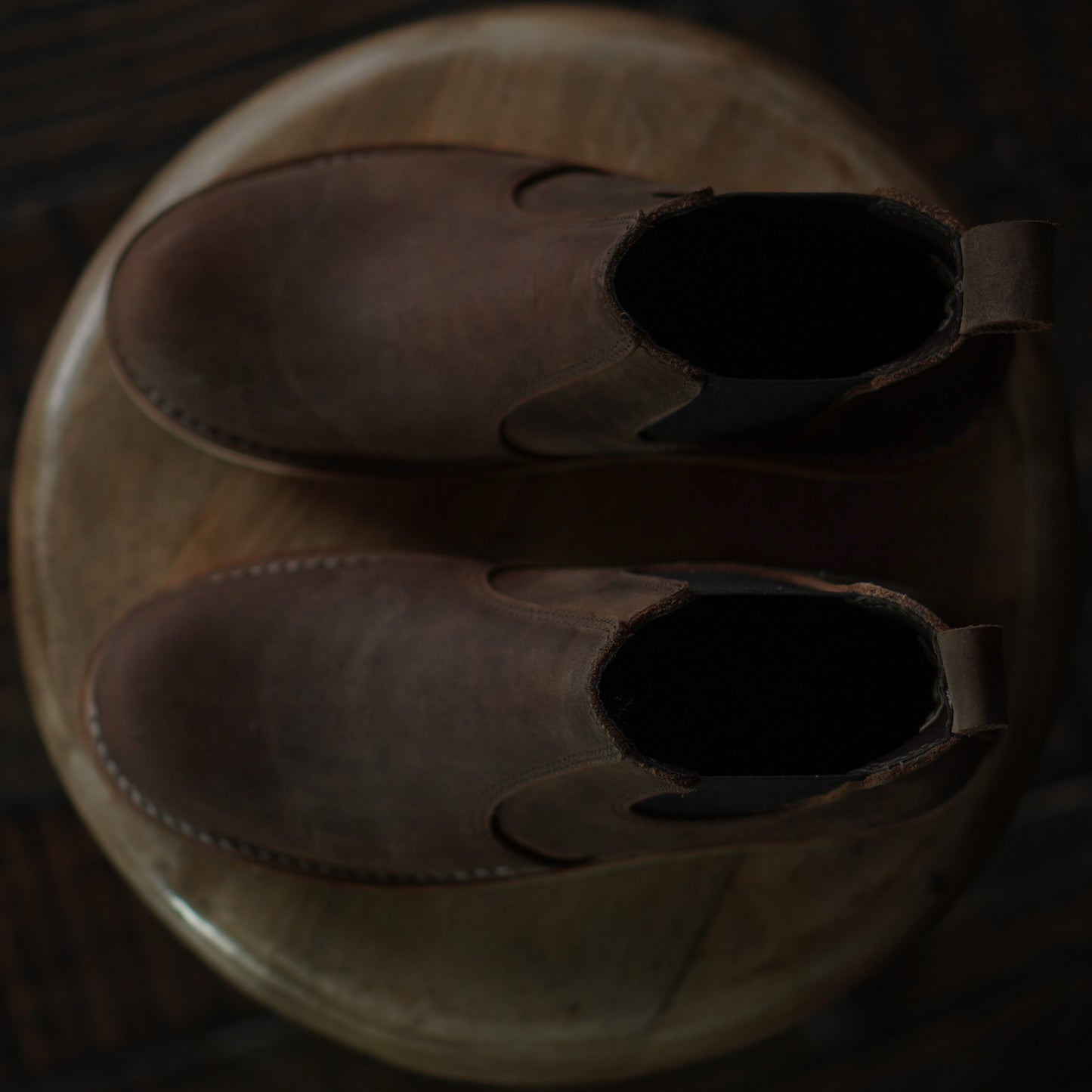 Women Chelsea Leather Boots (Vintage Brown) Goodyear Welted