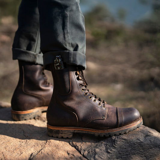 Gurkha Combat Boots 8" (Vintage Brown) Goodyear Welted