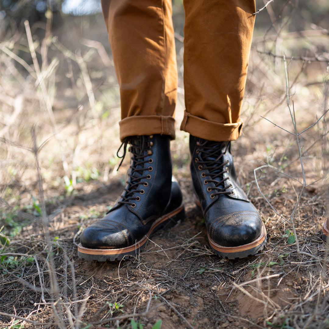 Gurkha Combat Boots 8" (Raven Black) Goodyear Welted