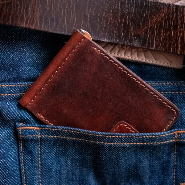 Legacy Money Clipper Leather Wallet (Saddle Tan)