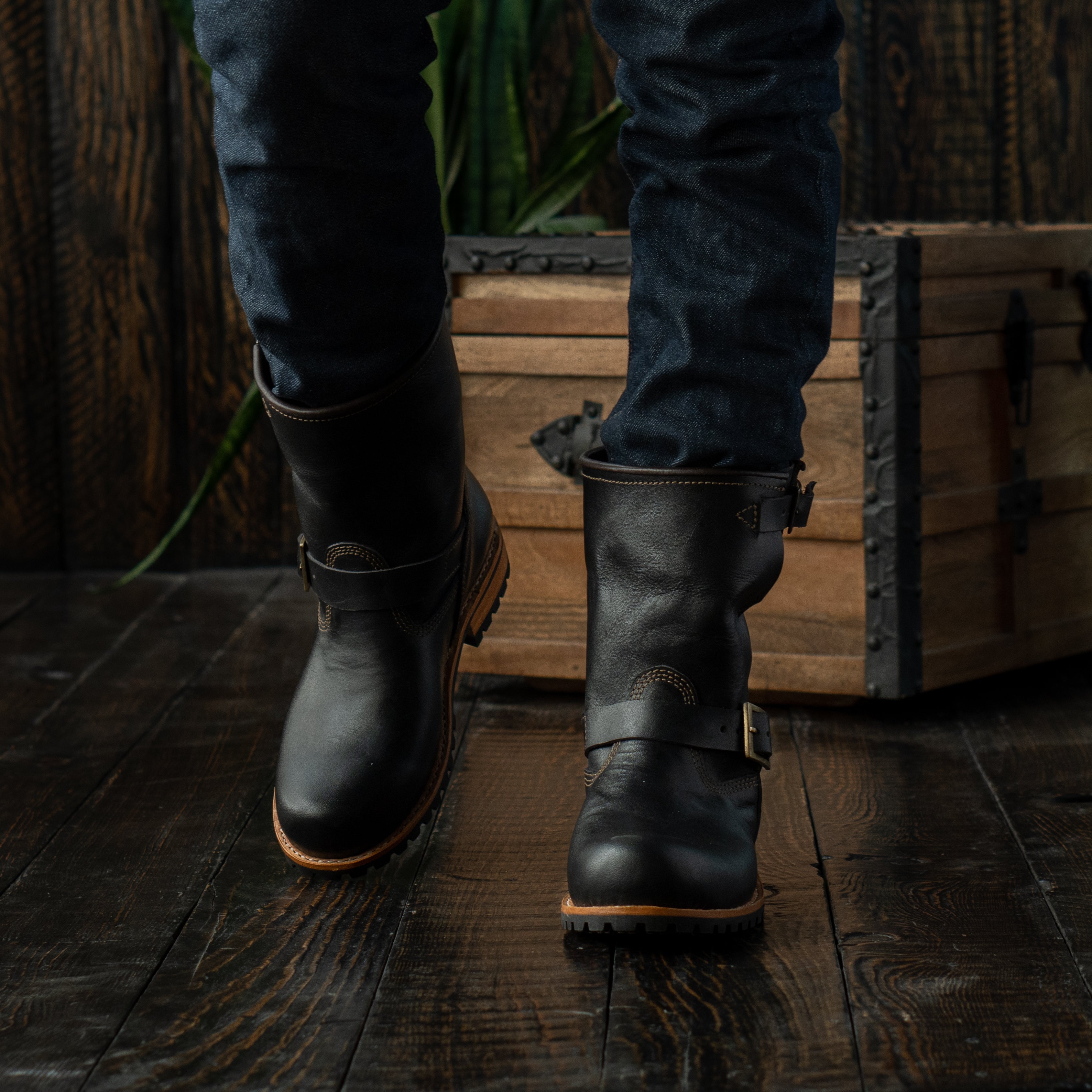 Engineer Boots (Raven Black) Goodyear Welted – Craft & Glory ...