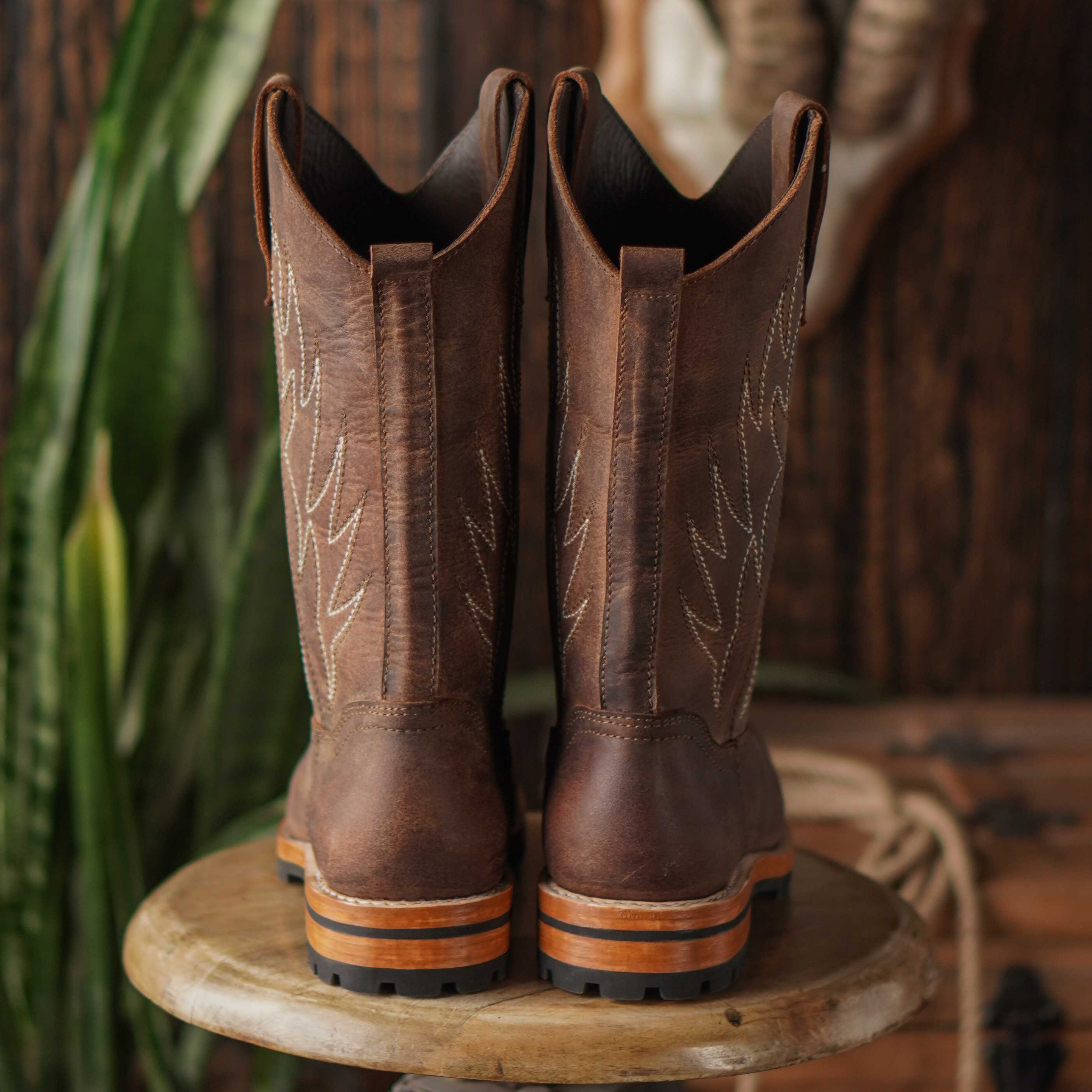 Bandera Cowboy Boots Vintage Brown Goodyear Welted Craft Glory International